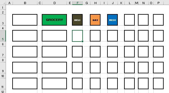 Keyboard Template in EXCEL for Royal 125NX (Download link emailed)