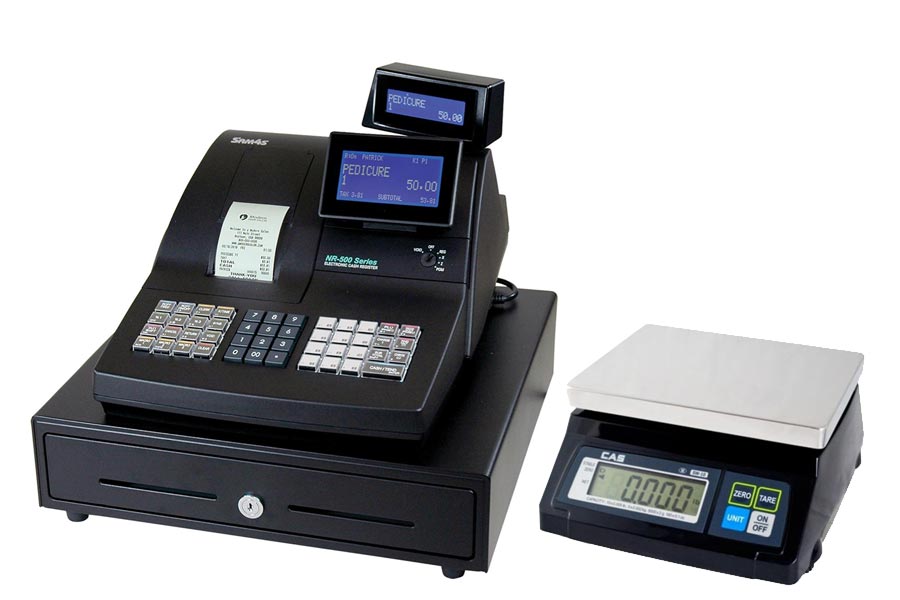 Sam4s NR-510RB with CAS SW-20RS Scale (ounce)