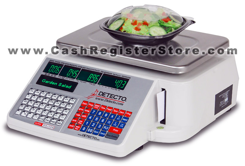 Detecto DL-1030 Barcode Printing Weight Scale (includes FREE case of labels)
